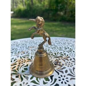 Vintage Brass Unicorn Bell